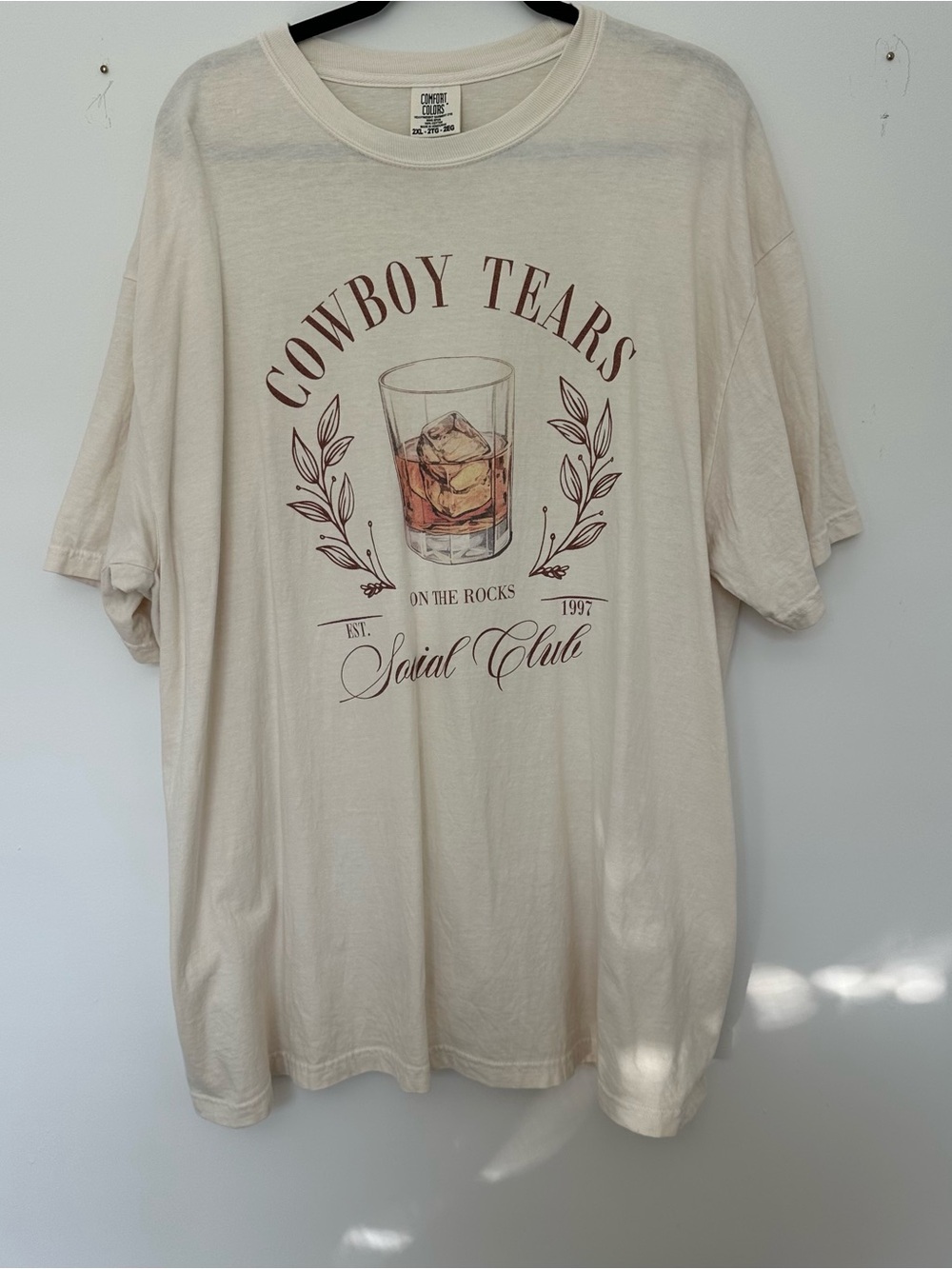 Comfort Colors Cream Cowboy Tears Graphic Tee